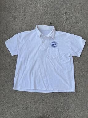 Vintage 90s F1 Racing Single Stitch Graphic Polo Shirt - Medium